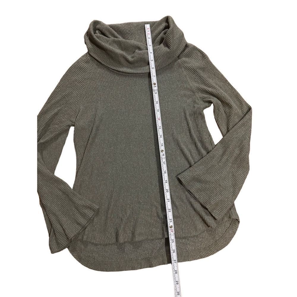Anthropologie Maeve Maurisa Cowlneck Thermal Sweater XS Olive green‎ - Picture 5 of 7